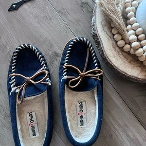 Tonka Women's Blue and Brown Moccasins